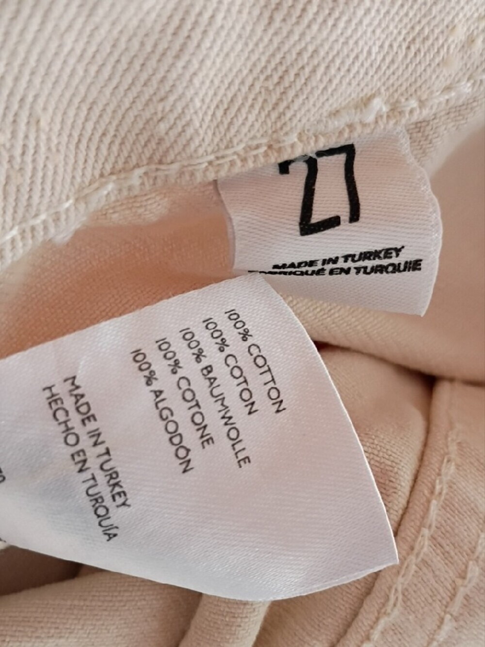 BDG  Women's Cream Urban Outfitters Y2k Cargo Pants Unisex Size 27 - Picture 12 of 13